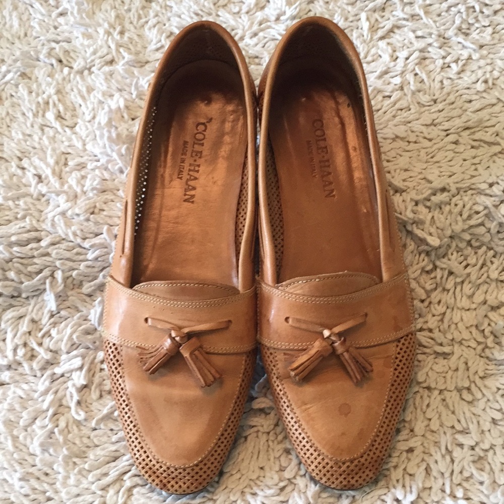 Tan Cole Haan Tassel Loafers 9N